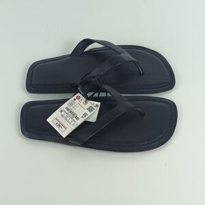 Zara Home Black Leather Sandals